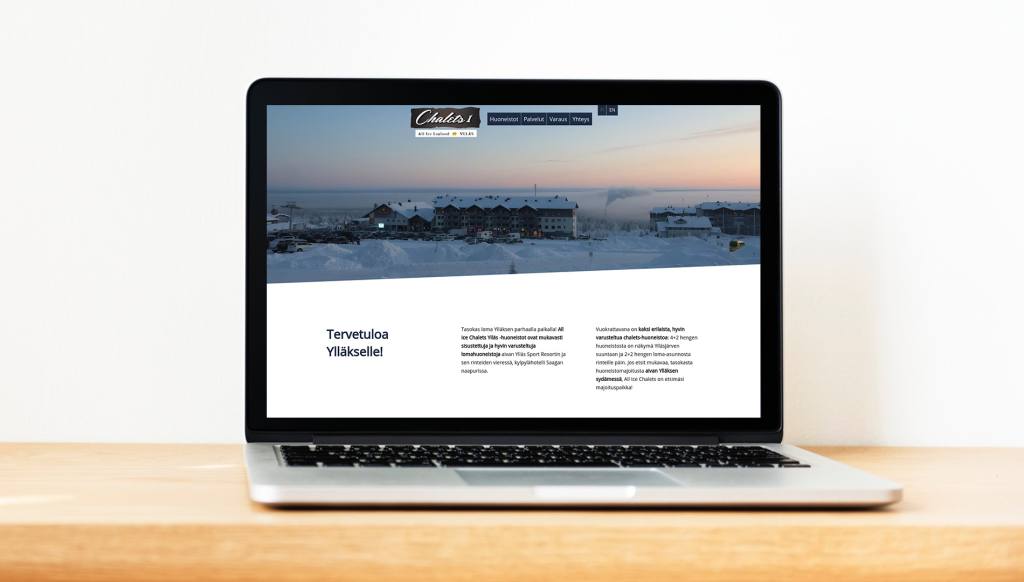 Allice Chalets Ylläs website front page