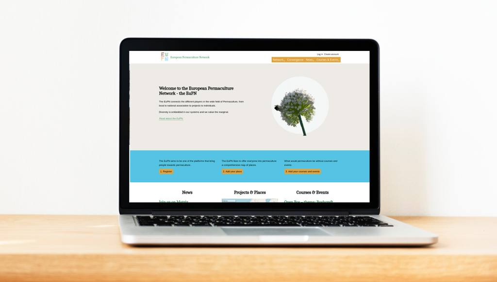 Screenshot of EuPN Sustainability Website