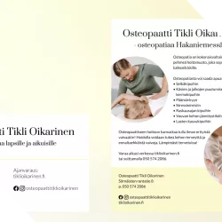 Print materials for an osteopath in Helsinki