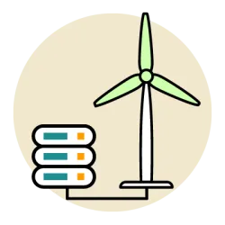 Green hosting icon