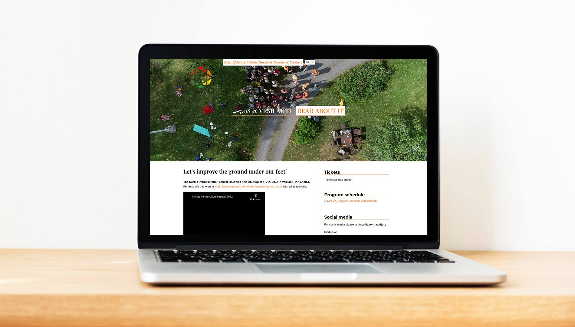 Nordic Permaculture Festival Website by Chase & Snow
