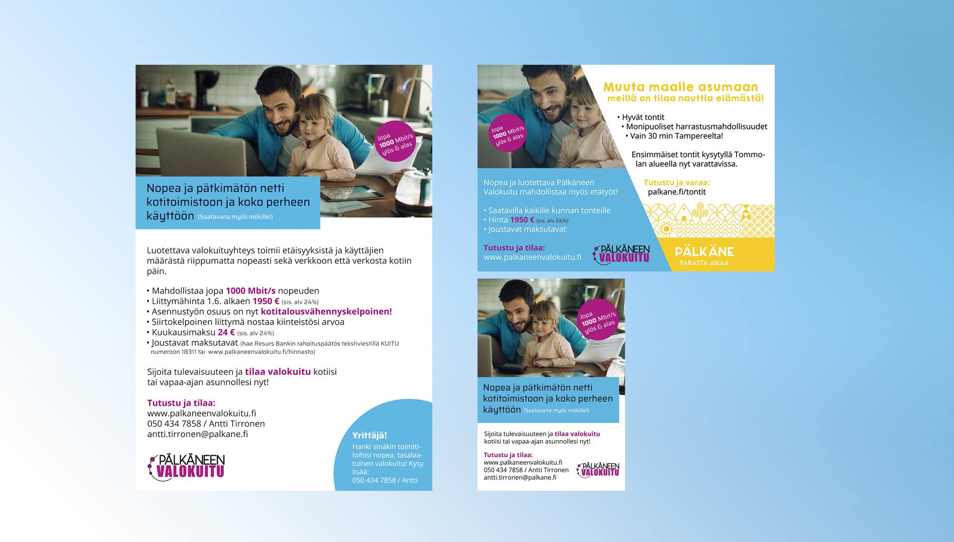 Ads for a Fiber Optics Company