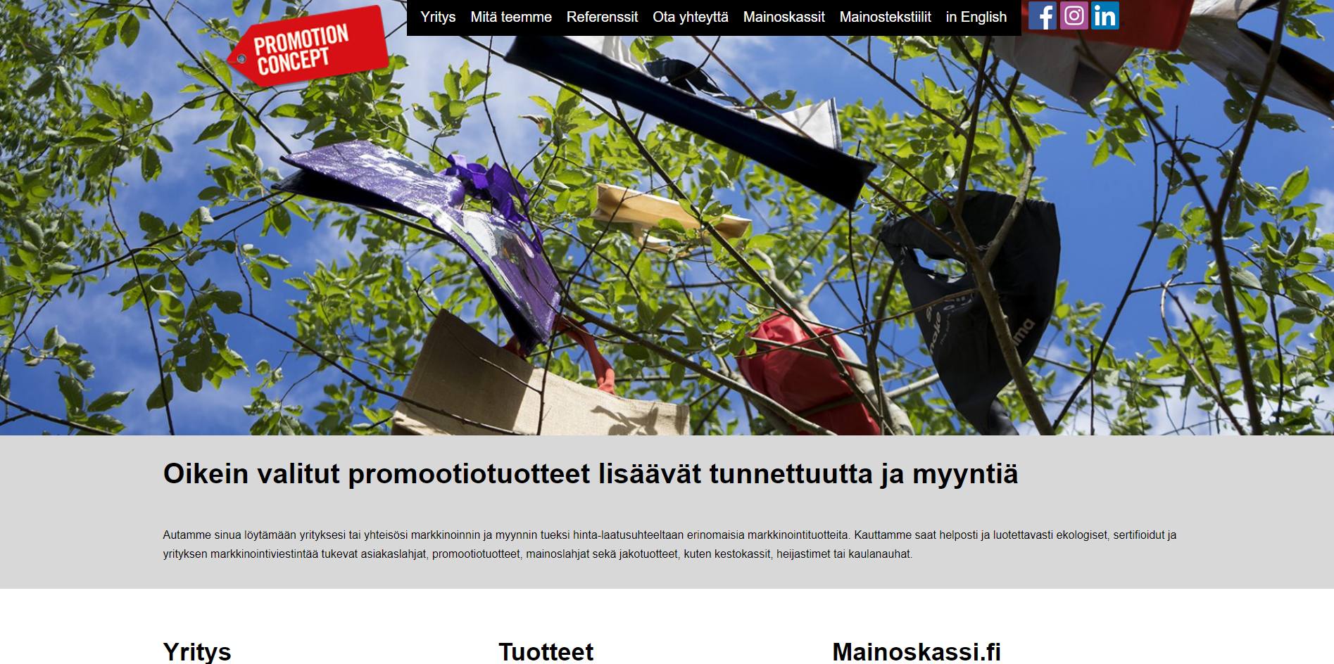 Promotionconcept.fi website header image