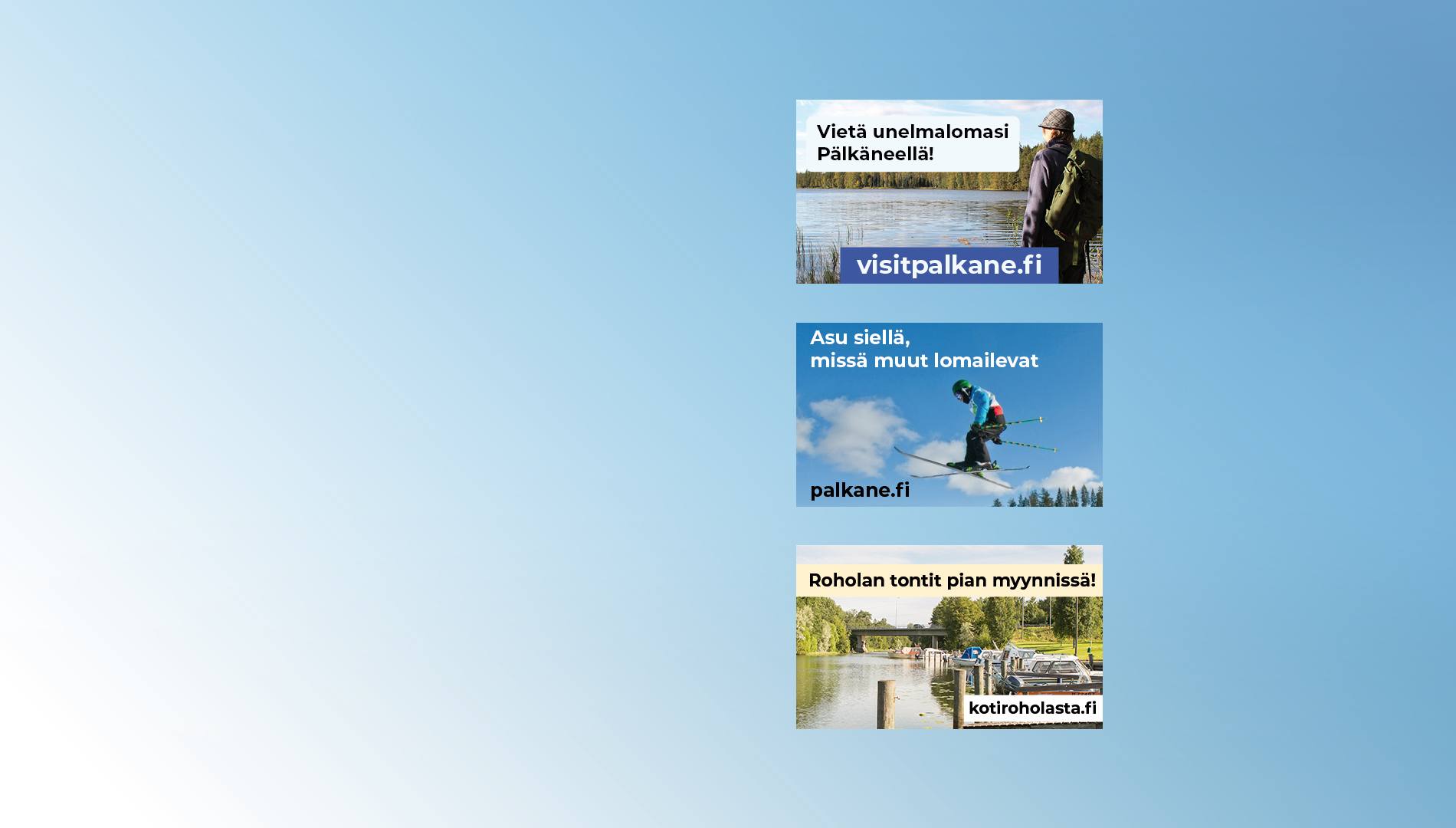 Ads for town of Pälkäne on outdoor LED-screens