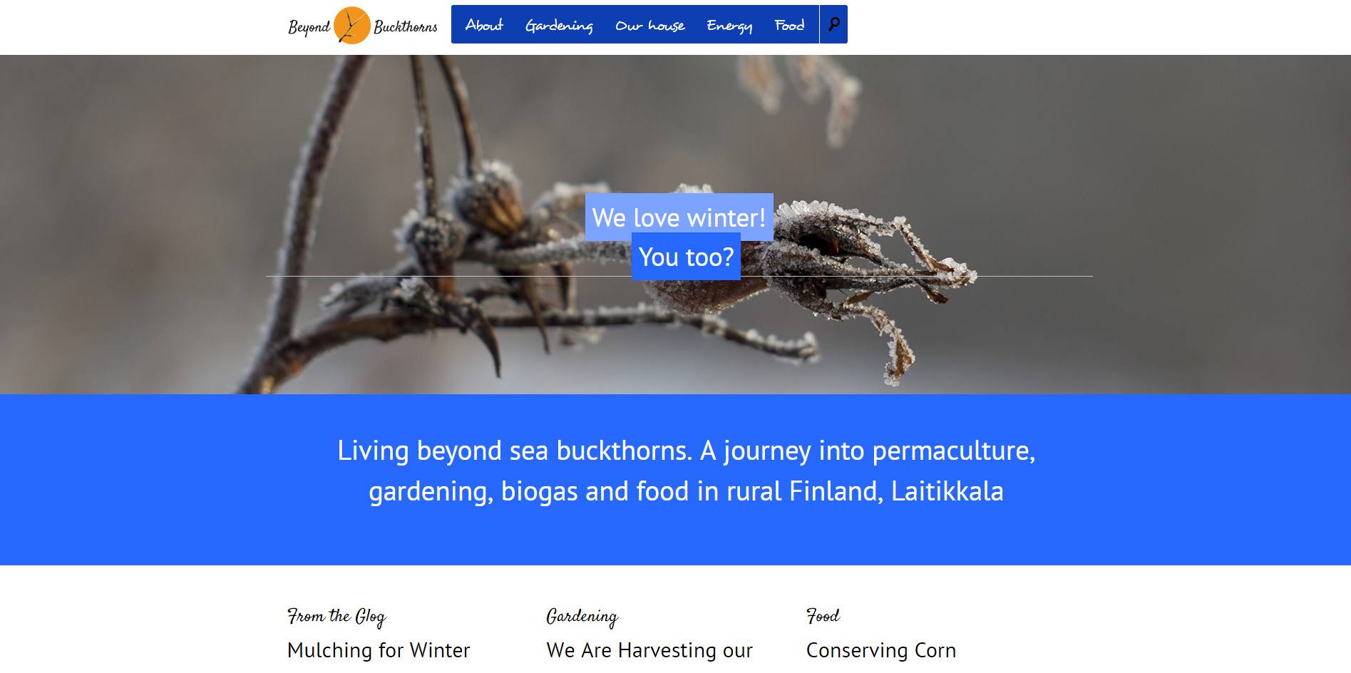 Beyondbuckthorns - a journey into permaculture and biogas in Finland