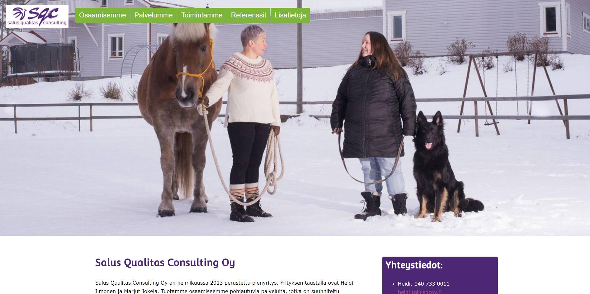 Salus Qualitas Consulting Oy - front page
