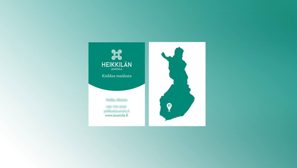 Heikkilan Juustolan käyntikortit Heikkilan Juustolan käyntikortit
