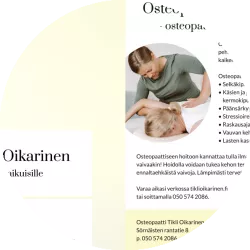 Print materials for an osteopath in Helsinki